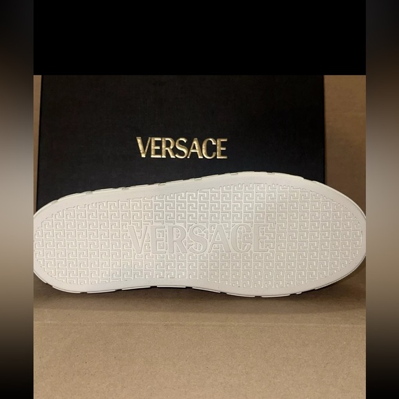 Versace Medusa MEDUSA '95 SUEDE GRECA LOAFERS Gray - Picture 4 of 8